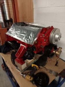 boat engine in progress image of a boat engine being reconditioned